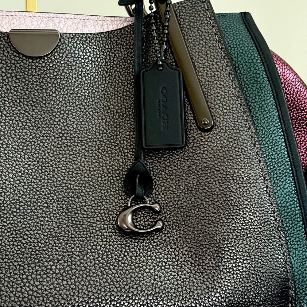 Coach Dreamer 36 in Metallic Colorblock Pebbled Leather - Picture 3 of 16